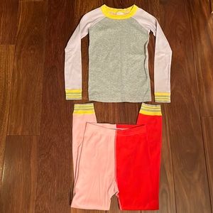 Hanna Andersson Gray and Pink Kids Pajama Set
